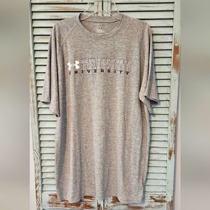 UNDER ARMOUR TRINITY UNIVERSITY T-SHIRT Gray Heatgear MD Short Sleeve Stretch